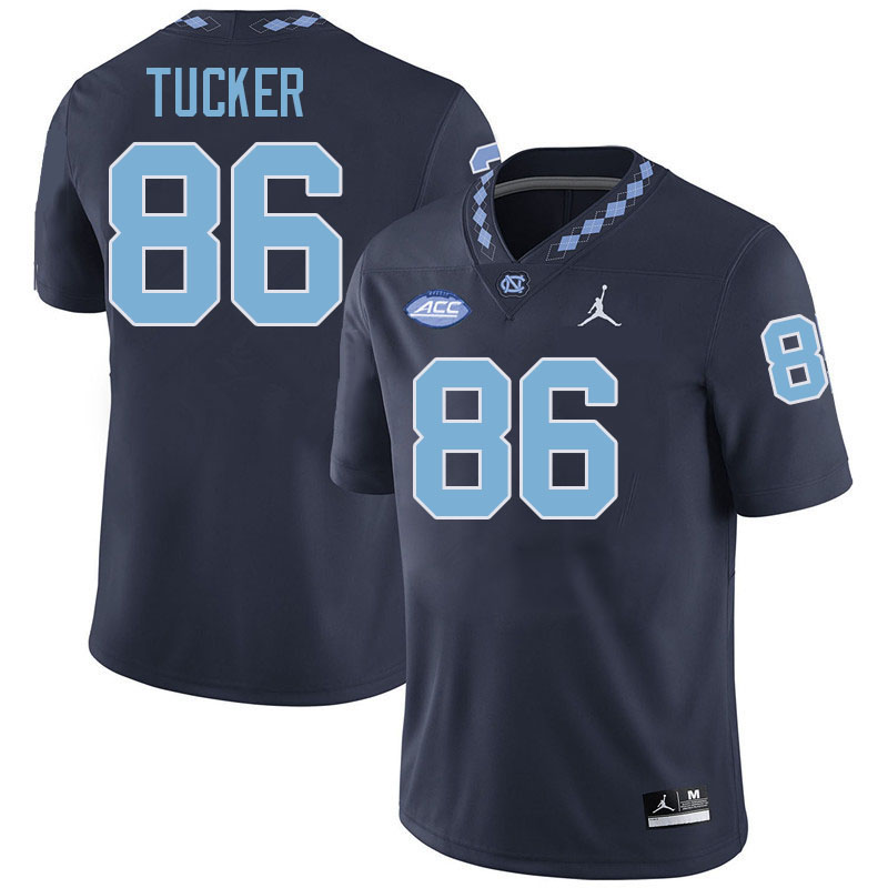 #86 Madrid Tucker North Carolina Tar Heels College Football Jersey Stitched-Navy